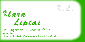 klara liptai business card